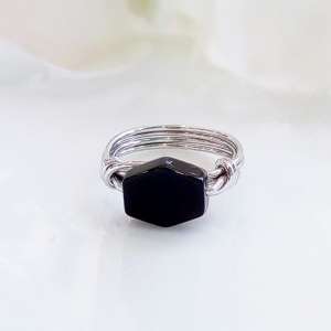 Black Agate Desire Ring